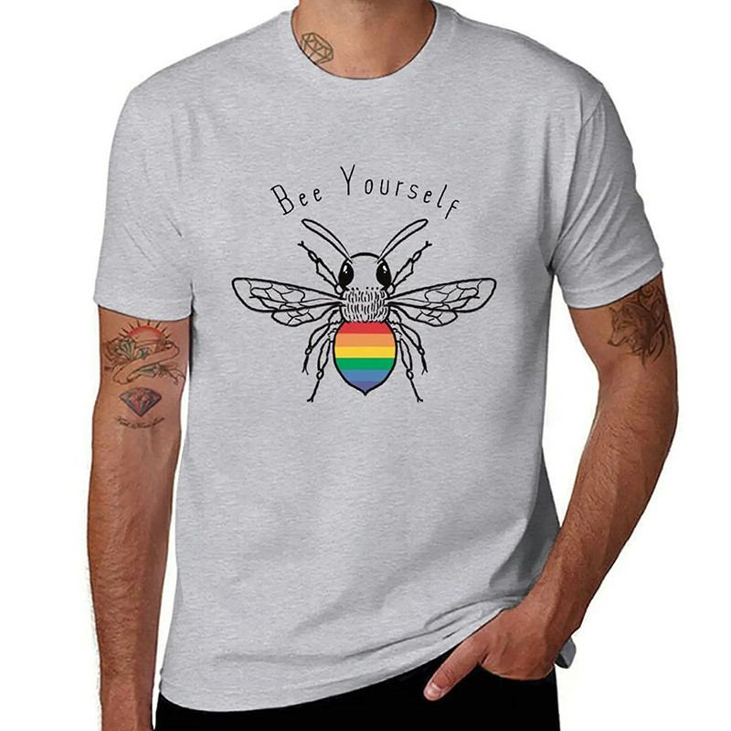 "Bee Yourself" T-Shirt - Cute Bee Graphic Tee for Women
