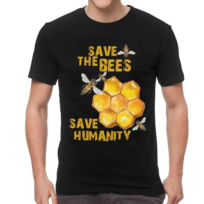 T-shirt Abeille "Sauver les Abeilles, Sauver l'Humanité" couleur noir
