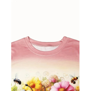 5 modèles de T-shirt abeille manches courtes Abeilles réalistes en couleur !