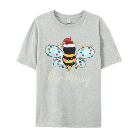 Cute Bee Merry Christmas T-Shirt for Women | Funny Bee Tee