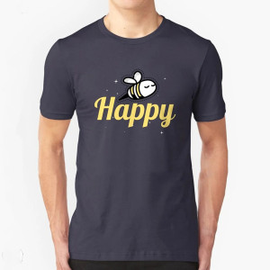 "Happy Mood" Bee T-Shirt | Cute Graphic Tee for Women
