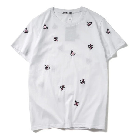 Men's Embroidered Bee T-Shirt | Cute Minimalist Bee Tee
