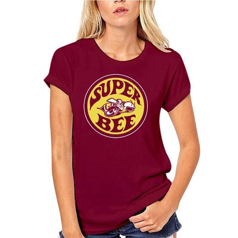 T-Shirt Femme Abeille Super Bee à manches courtes Burgundy