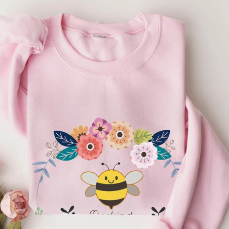 Sweatshirt abeille pour femme Hoodie Bee Kind abeille romantique