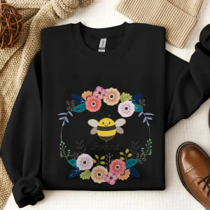 Sweatshirt abeille pour femme Hoodie Bee Kind abeille romantique