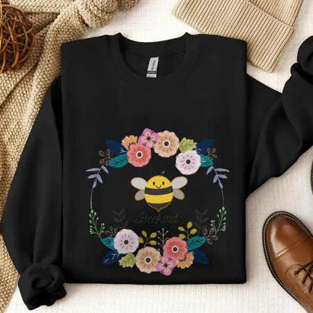 Sweatshirt abeille pour femme Hoodie Bee Kind abeille romantique