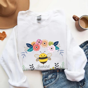 Cute Bee Kind Sweatshirt for Women | Unique Bee Lover Gift