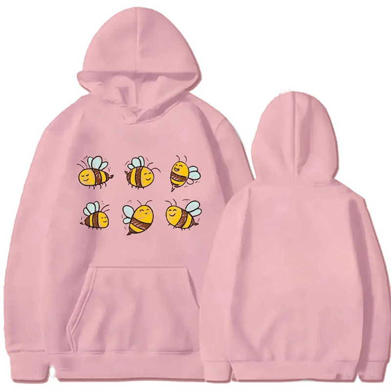 Sweat à Capuche Abeille "Ruche Joyeuse" - Doux et Mignon (7 Couleurs)
