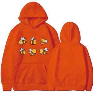 Sweat à Capuche Abeille "Ruche Joyeuse" - Doux et Mignon (7 Couleurs)