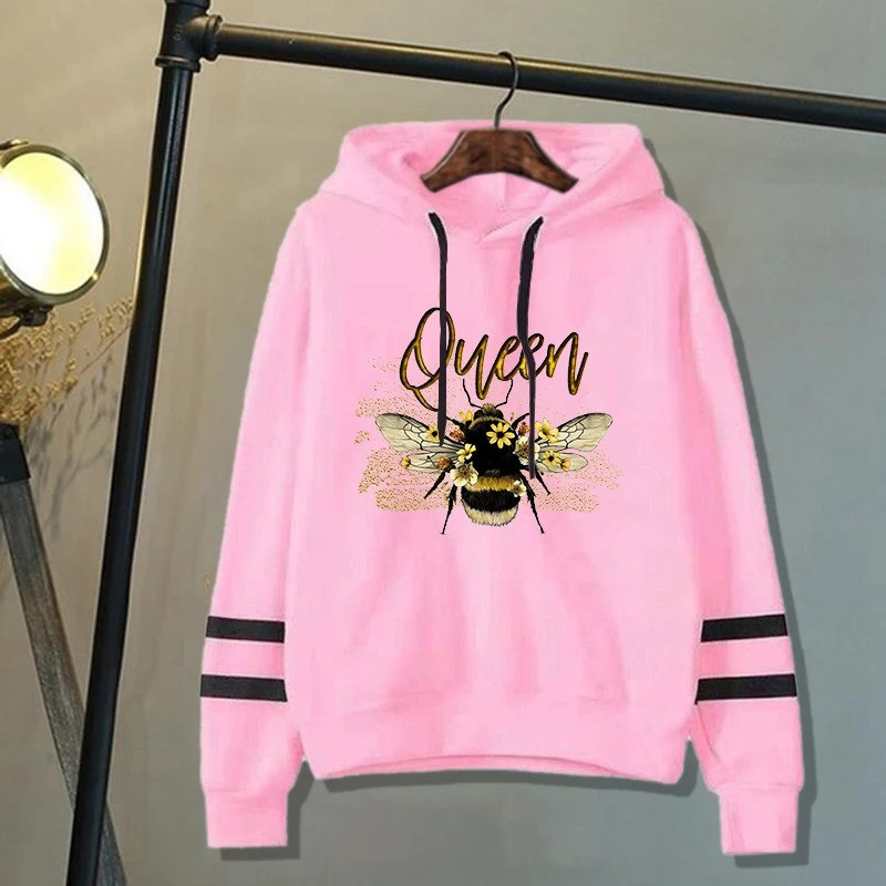 Cute Queen Bee Hoodie | Royal Bee Graphic Sweatshirt Gift