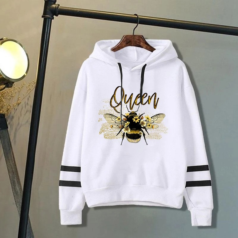 Sweat à Capuche "Queen Bee Abeille Royale" - Sportswear (6 Couleurs)