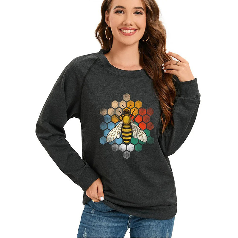 Bee Sweatshirt "Colorful Honeycomb" | Cute & Unique Gift