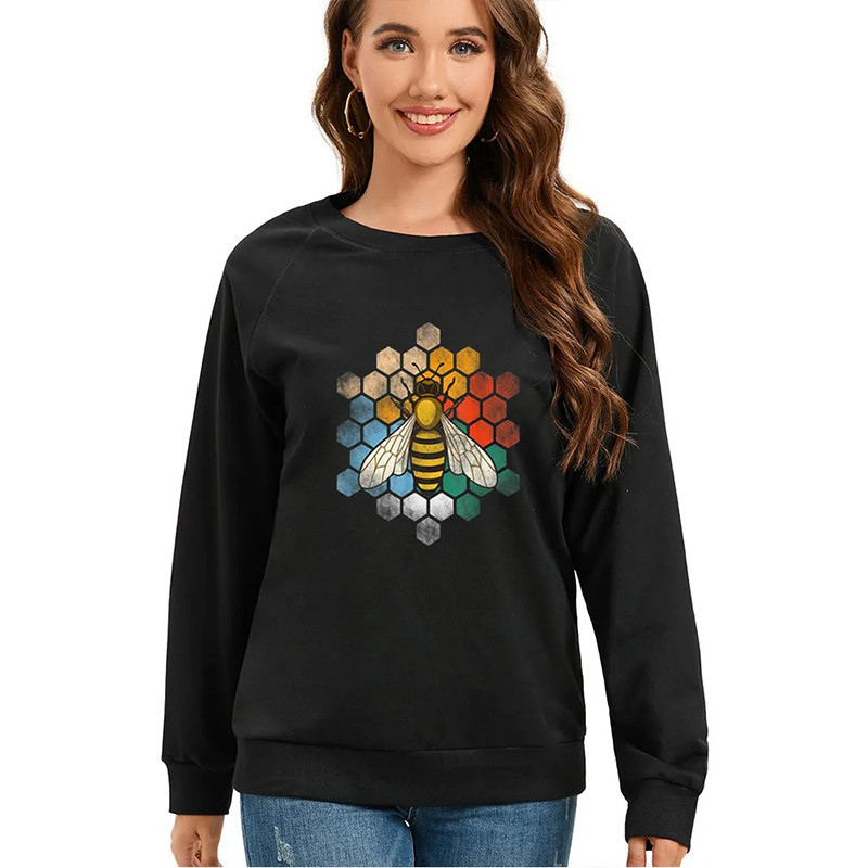 Bee Sweatshirt "Colorful Honeycomb" | Cute & Unique Gift