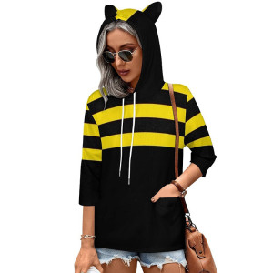 Cute Bee Hoodie with Ears | Unique Bee Lover Gift for Women