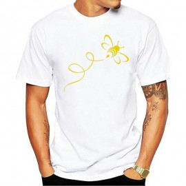 T-Shirt Abeille pour hommes Bumble Bee Blanc