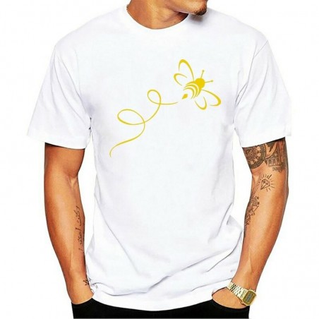 T-Shirt Abeille pour hommes Bumble Bee Blanc