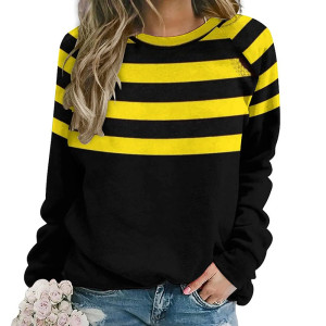 Sweat Abeille Femme 'Rayures de Miel' - Pull Mignon & Original