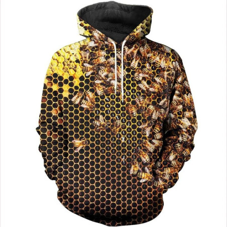 Sweat à Capuche Abeille "Essaim Mystique"