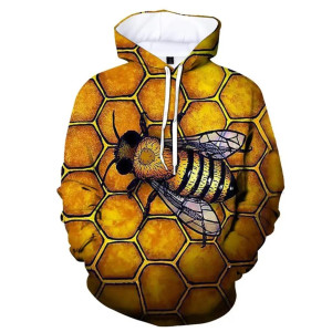 Sweat à Capuche Abeille "Majesté Pollinisatrice"