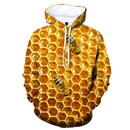 Sweat Abeille 3D Nid d'Abeille | Cadeau Unique | 1001abeilles