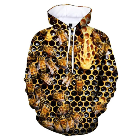 Sweat à Capuche Abeille "Alvéoles Sauvages"