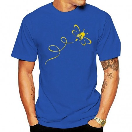 T-Shirt Abeille pour hommes Bumble Bee Bleu