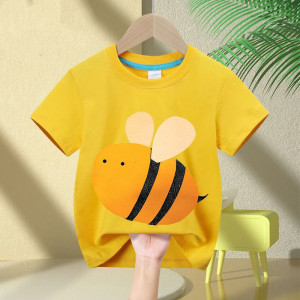 T-shirt Abeilles multicolores pour filles et garçons couleur jaune