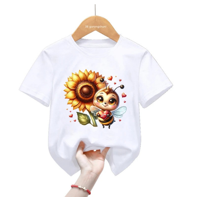 T-shirt Abeille pour filles ou garçon "Douceur Florale"