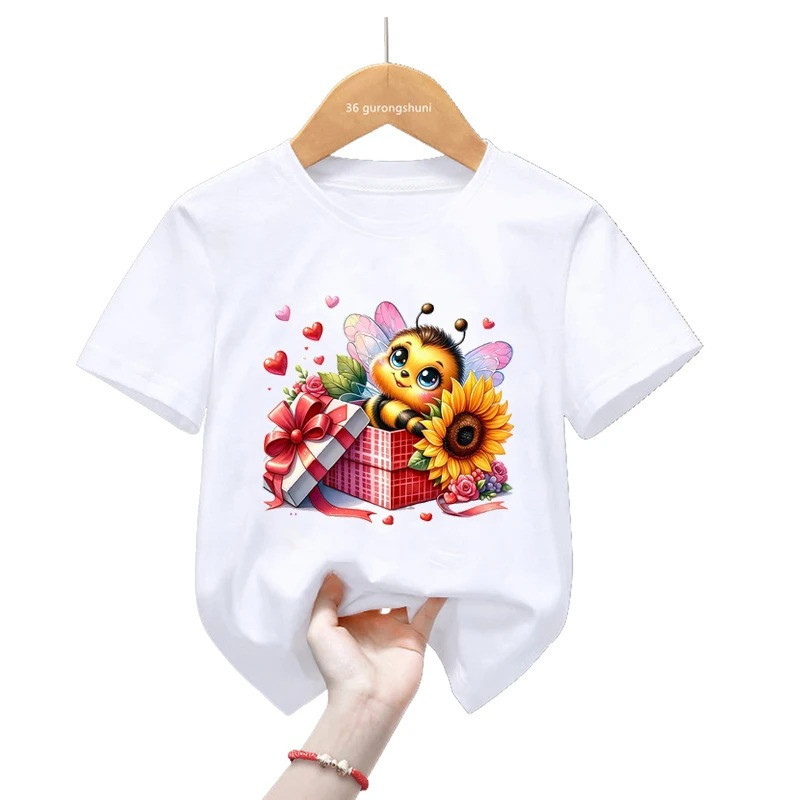 T-shirt Abeille pour filles ou garçon "Cadeau en Fleurs"