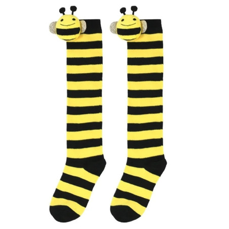 Calze Alte a Righe con Ape | Divertenti & Originali | 1001Abeilles