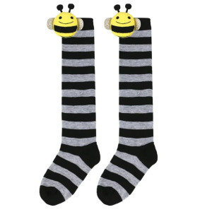 Cute Striped Bee Knee-High Socks | Funny Gift | 1001bees.com