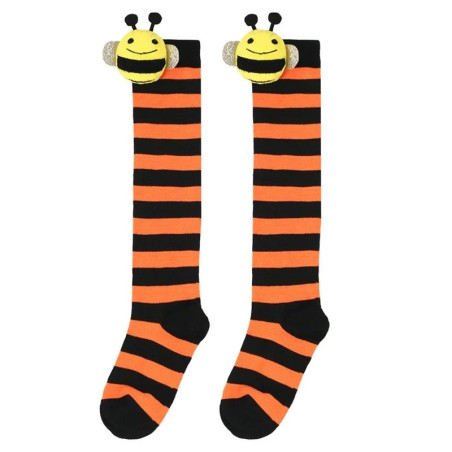 Calze Alte a Righe con Ape | Divertenti & Originali | 1001Abeilles