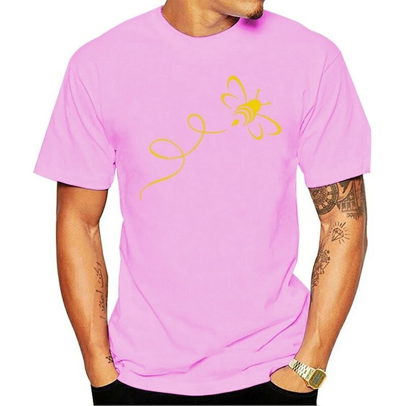 T-Shirt Abeille pour hommes Bumble Bee Rose