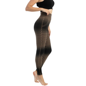 Legging Abeille Nid d'Abeille Doré | Vêtement Sport Chic