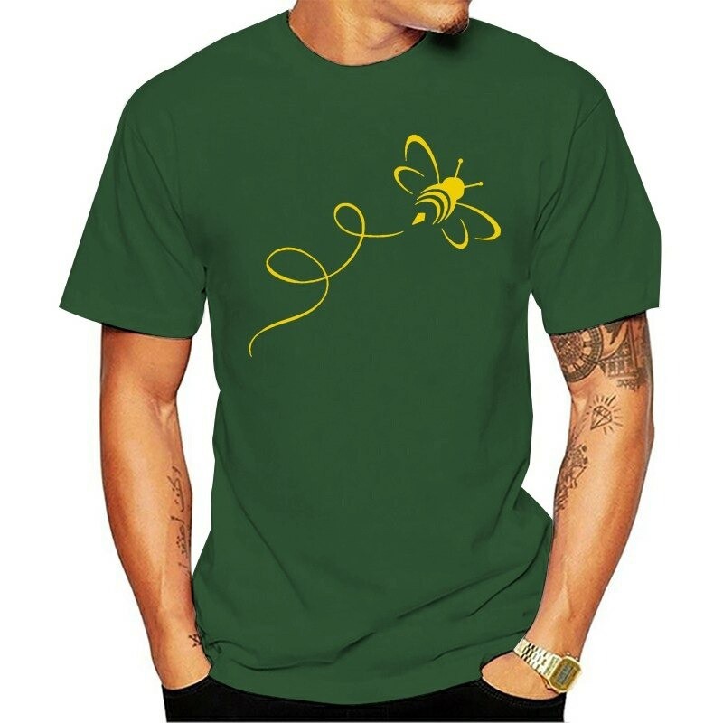 T-Shirt Abeille pour hommes Bumble Bee Vert Kaki