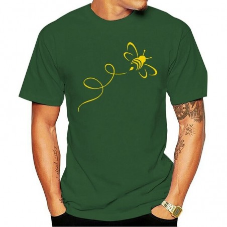 T-Shirt Abeille pour hommes Bumble Bee Vert Kaki
