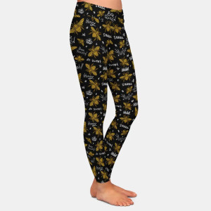Cute "Bee Queen" Bee Leggings | Stretchy & Comfortable Gift