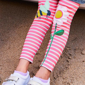 Legging Abeille Douceur Rose pour jeune fille