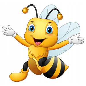 Autocollant petite Abeille qui vole