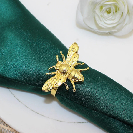 Ronds de Serviette Abeille Dorée Élégance - Lot de 20 piéces !