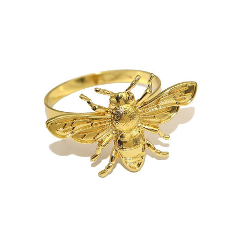 Ronds de Serviette Abeille Dorée | Déco de Table - Lot de 24 pièces !