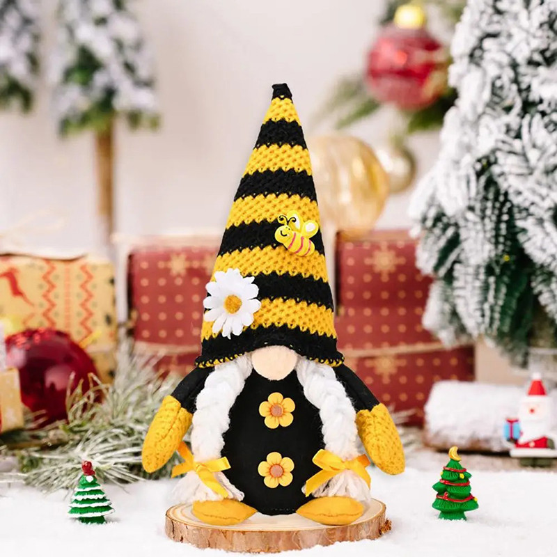 Cute Bee Gnome "Floral Bliss" | Unique Spring Home Decor Gift