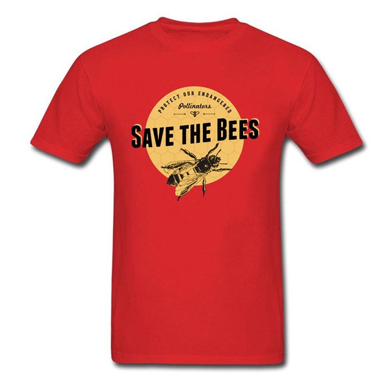 T-shirt Vintage Abeille Homme Save The Bees Rouge