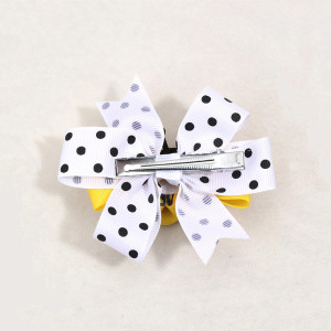 Cute Bee Hair Clip with Polka Dot Bow | Unique Hair Accessory