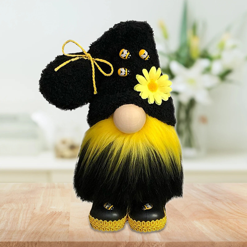 Gnome Abeille en Peluche | Idée Cadeau Déco Nature & Jardin