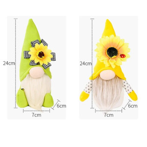 Couple de Gnomes Abeilles Tournesol | Décoration Printanière