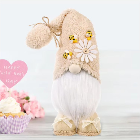 Gnomes Abeille Mignons "Joyeux Butineurs" - Lot de 2 (Peluche)