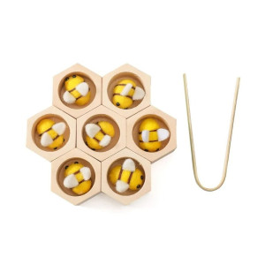 Jeu Ruche Montessori en Bois - Motricité Fine & Coordination