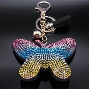 Rainbow Butterfly Keychain with Tassel 🌈 | Cute Gift Idea