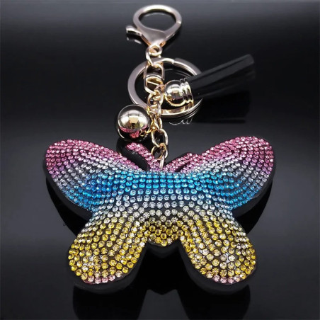 Rainbow Butterfly Keychain with Tassel 🌈 | Cute Gift Idea